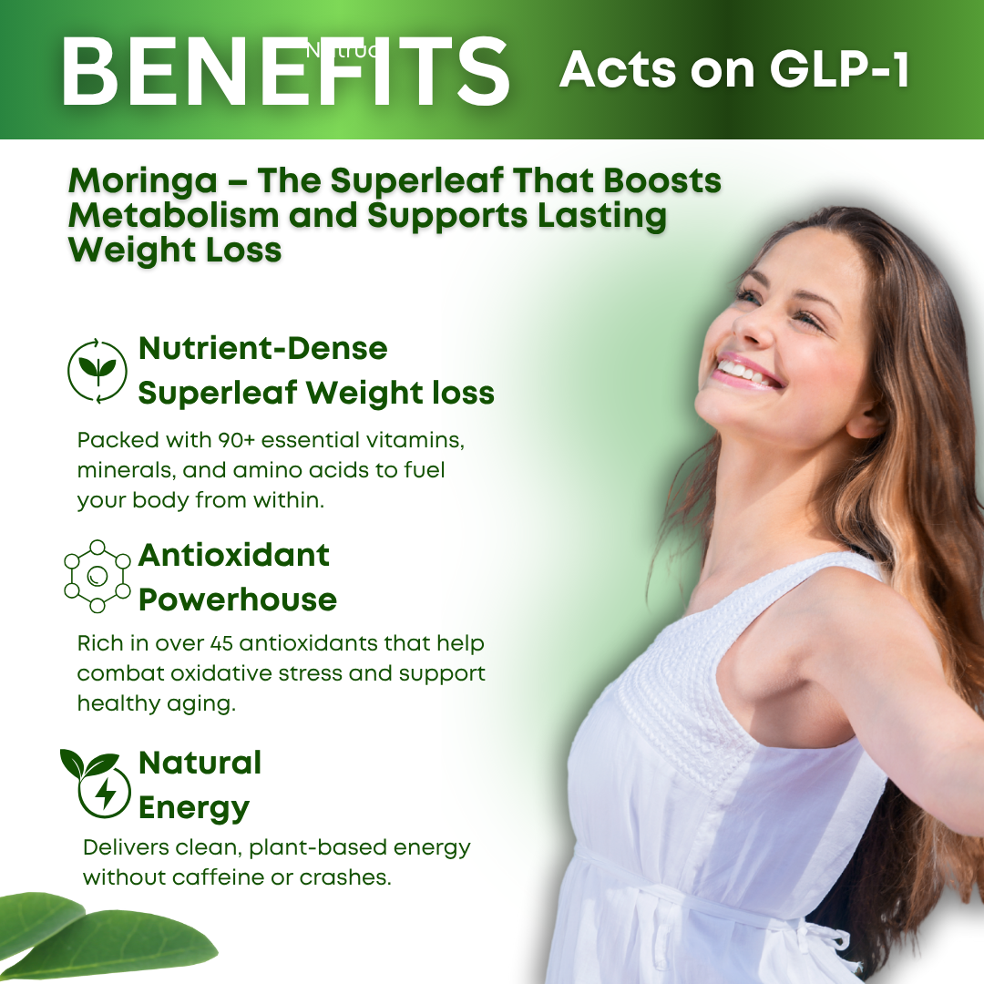 Activate GLP-1 Naturally with QUANOLA Moringa - Lower Cortisol, Burn Fat, and Restore Balance Without Stimulants or Prescriptions