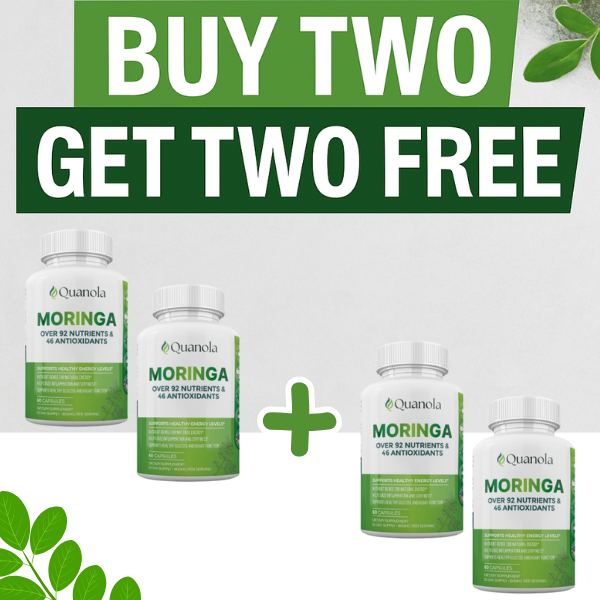 B2G2 50% SALE - Quanola Moringa Leaf Capsules (4 Bottles Stack)